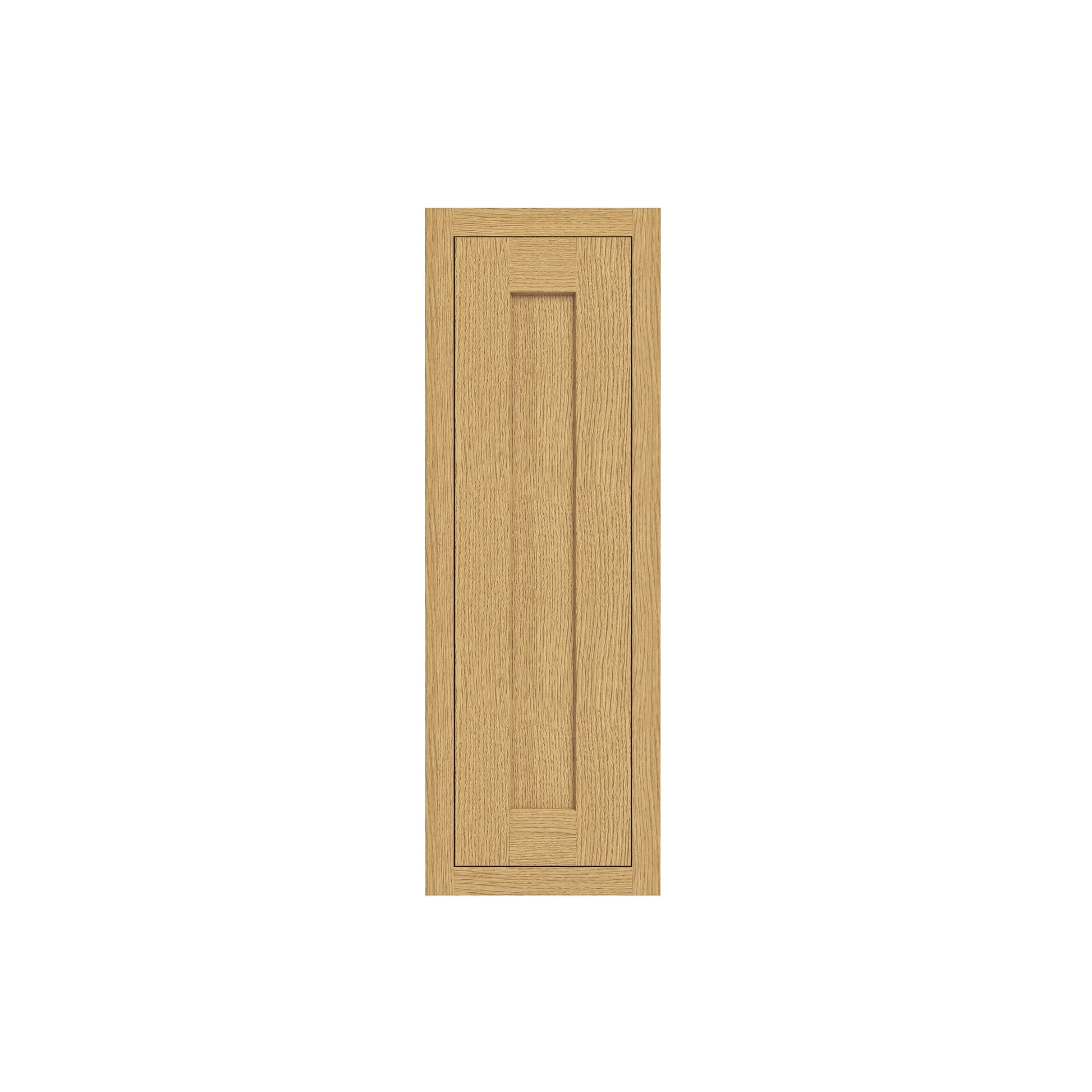 Inset Hazelnut Oak RTA 9-21"W x 30-42"H x 13.5"D 15-Size Single Door Wall Cabinet