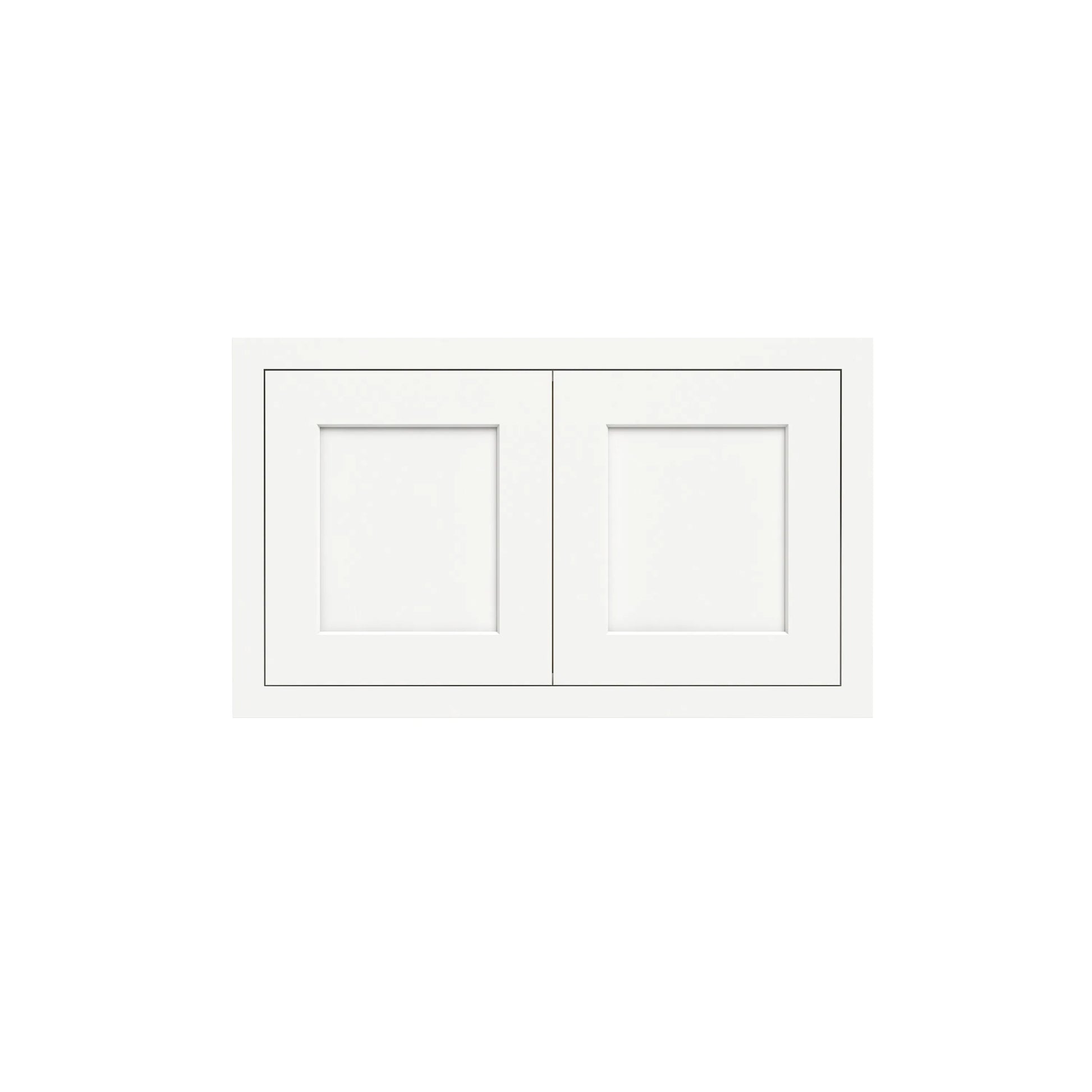 Inset Origami White RTA 24-36"W x 12-24"H x 13.5"D 10-Size Double Doors Wall Cabinet