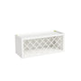 Inset Origami White RTA 24-36"W x 15-30"H x 13.5"D 5-Size Diamond Lattice Wine Grid Wall Rack Cabinet