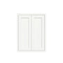Inset Origami White RTA 24-36"W x 30-42"H x 13.5"D 15-Size Double Doors Wall Cabinet