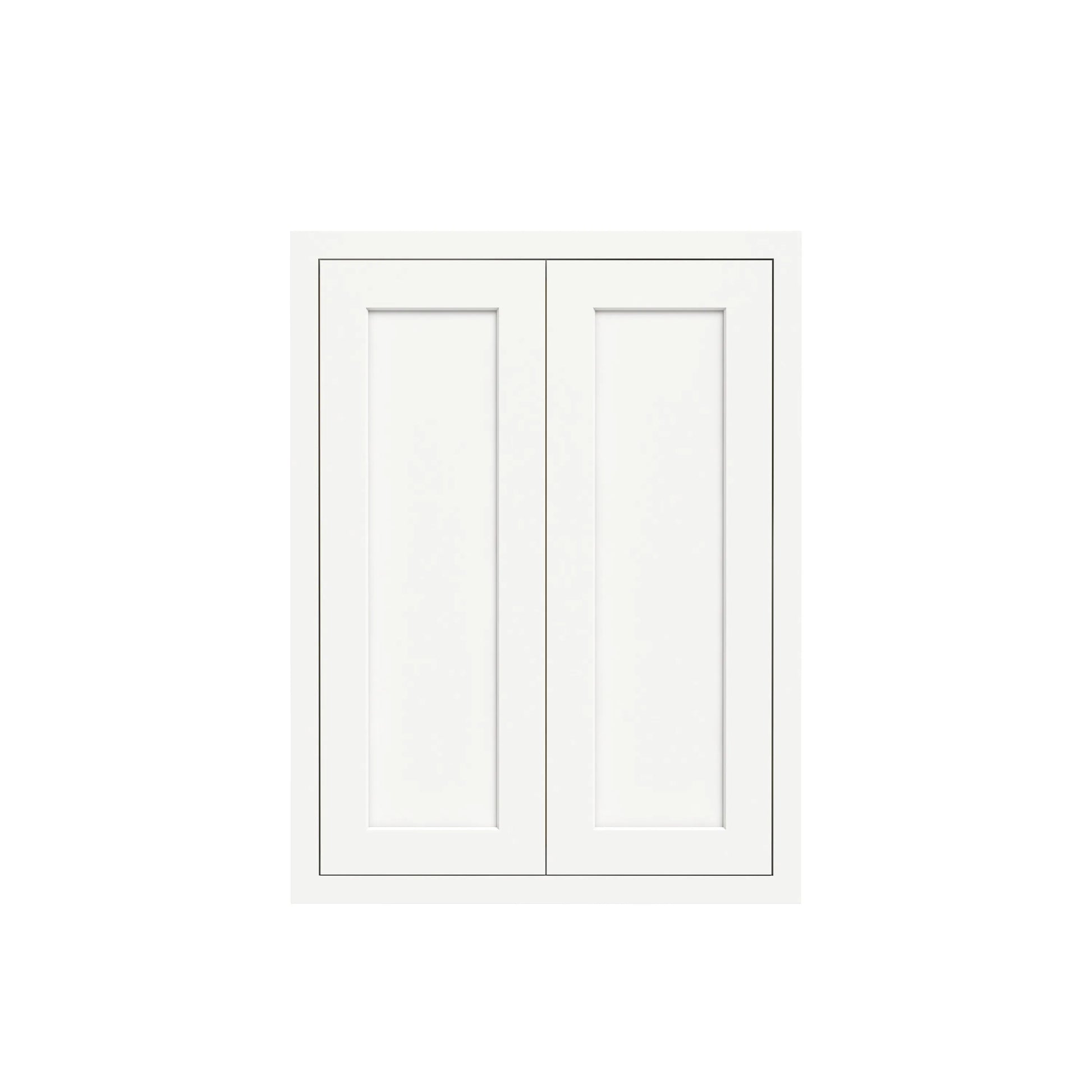 Inset Origami White RTA 24-36"W x 30-42"H x 13.5"D 15-Size Double Doors Wall Cabinet