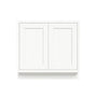 Inset Origami White RTA 24-36"W x 34.5"H x 25"D 5-Size Full Height Double Doors Base Cabinet