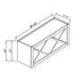 Inset Origami White RTA 30-36"W x 15-18"H x 13.5"D 4-Size X-Shaped Wine Grid Wall Rack Cabinet
