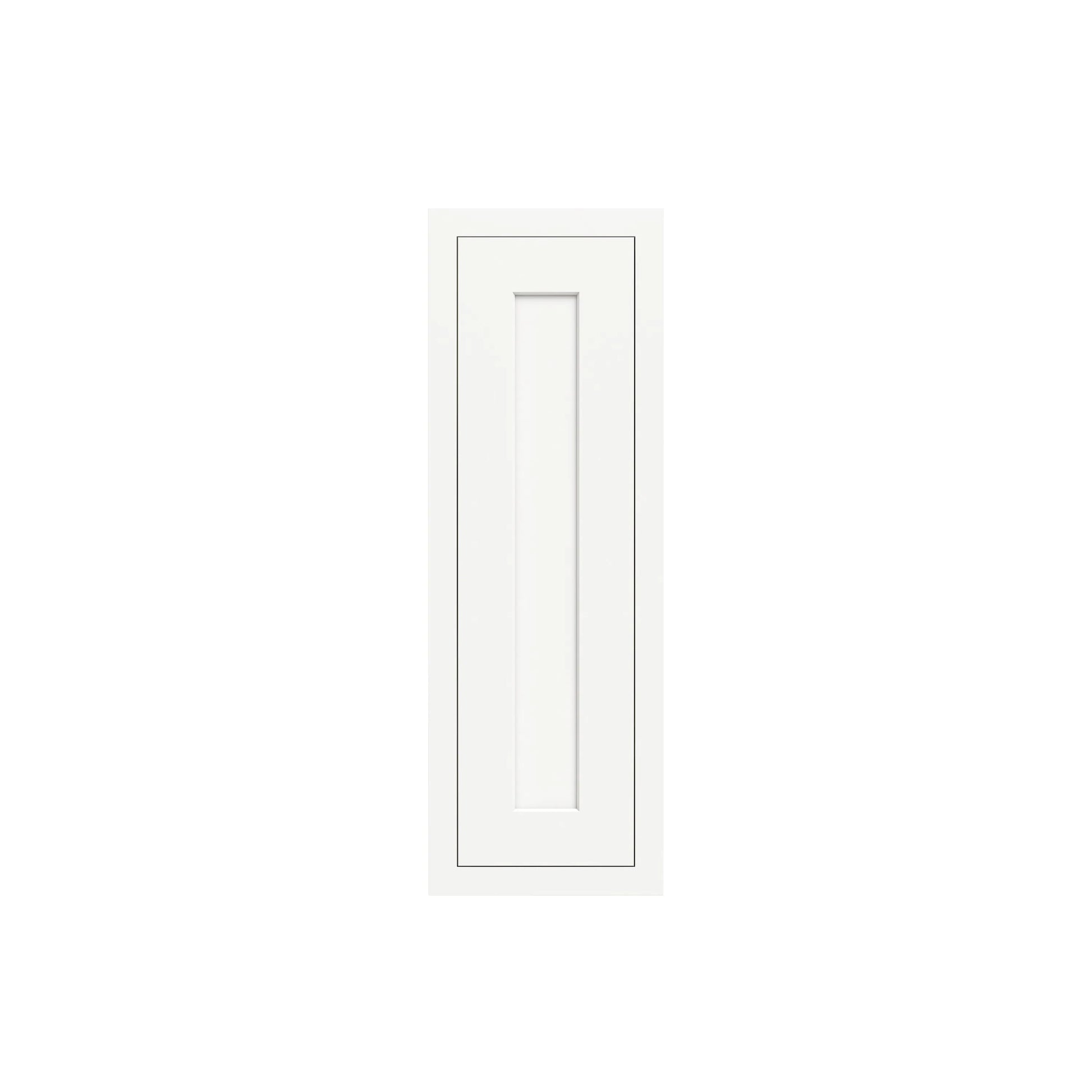 Inset Origami White RTA 9-21"W x 30-42"H x 13.5"D 15-Size Single Door Wall Cabinet