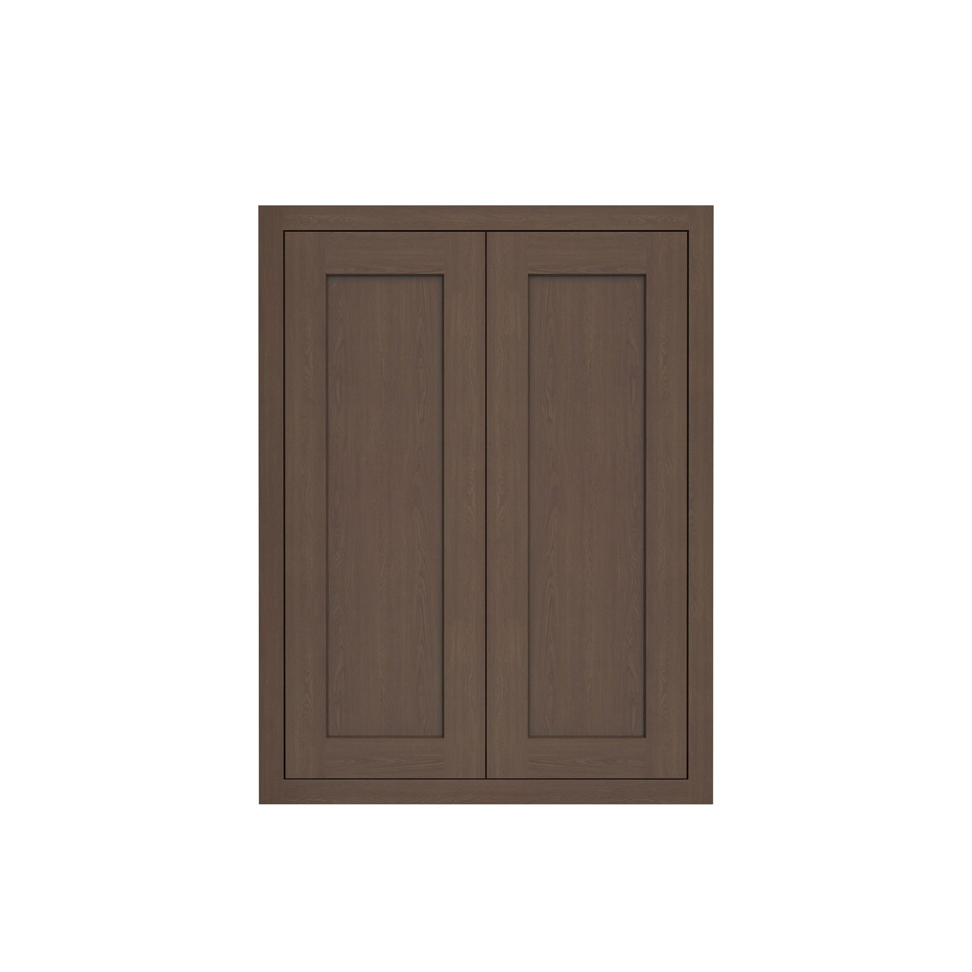 Inset Truffle Brown RTA 24-36"W x 30-42"H x 13.5"D 15-Size Double Doors Wall Cabinet