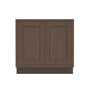 Inset Truffle Brown RTA 24-36"W x 34.5"H x 25"D 5-Size Full Height Double Doors Base Cabinet