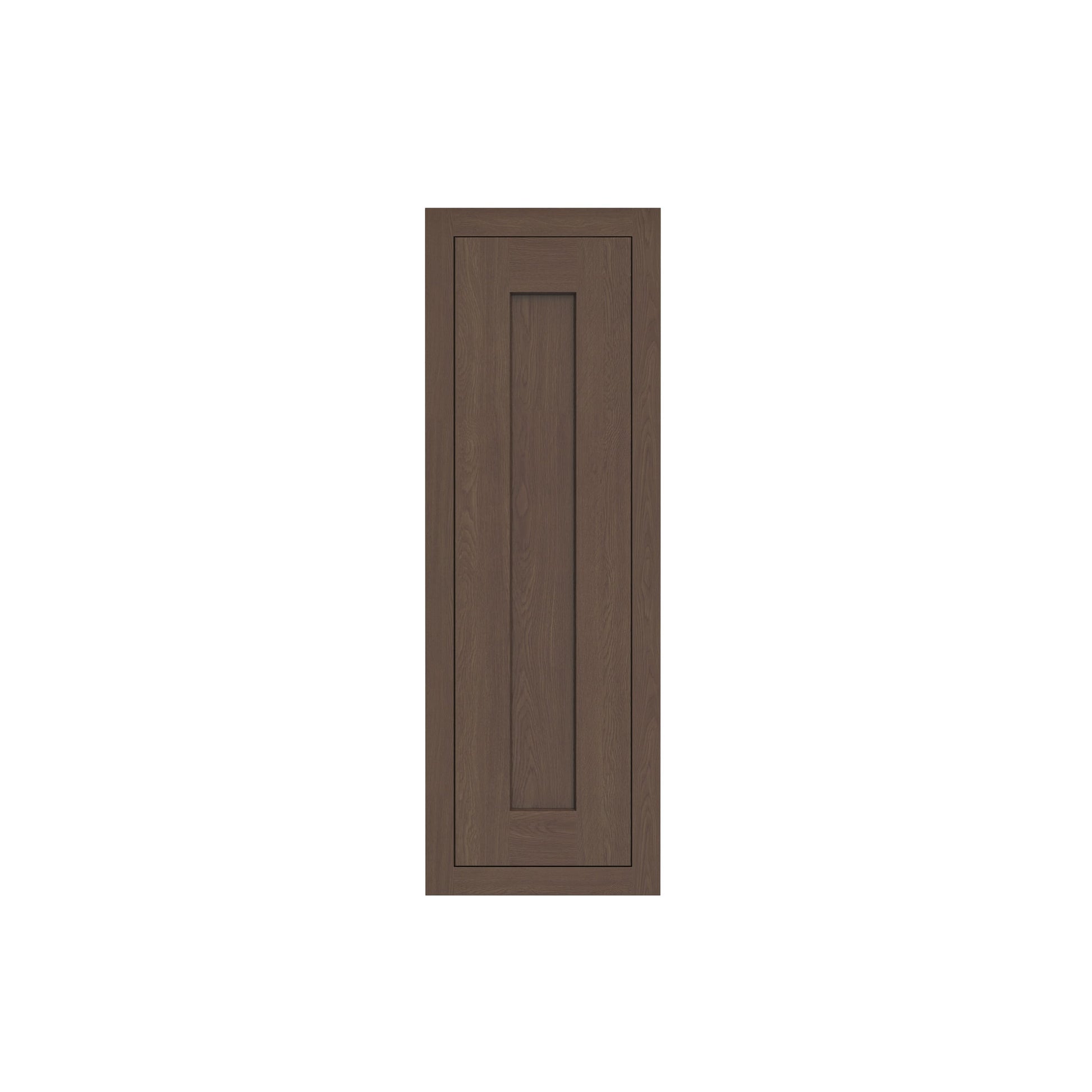 Inset Truffle Brown RTA 9-21"W x 30-42"H x 13.5"D 15-Size Single Door Wall Cabinet