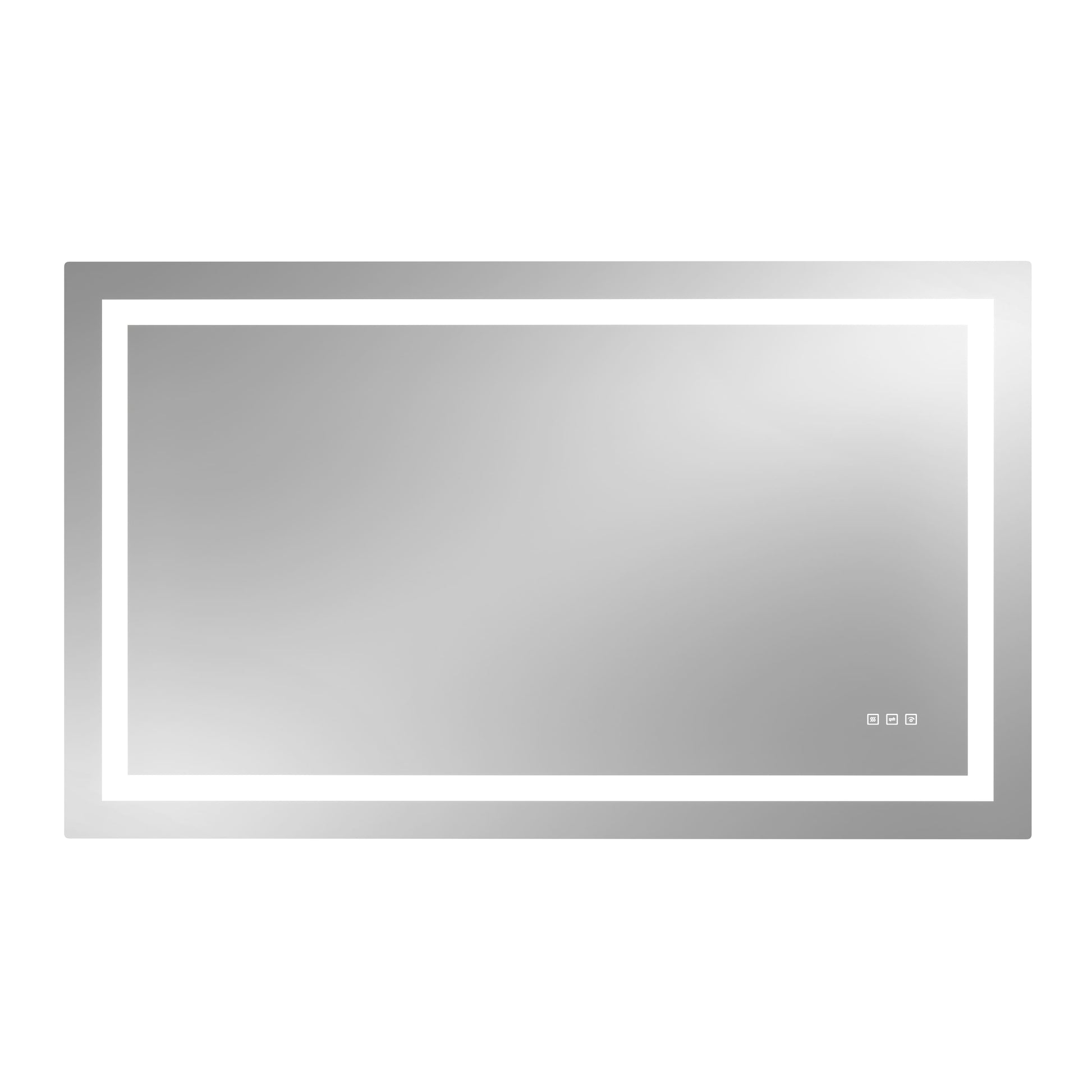 LED Front-Lighted Bathroom Mirror with Touch Dimming and Shadow Free Lighting