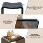Resin Stone Freestanding Shower Stool with Gently Curved Seat