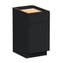 Slim Ebony Black Shaker RTA 12"/15"/18"/21"W x 34.5"H x 24"D Standard Base Cabinet with 1 Drawer and 1 Door