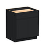 Slim Ebony Black Shaker RTA 24"/27"/30"W x 34.5"H x 24"D Standard Base Cabinet with 1 Drawer and 2 Doors