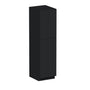Slim Ebony Black Shaker RTA 24"/30"W x 84"/90"/96"H x 27"D 6-Size Tall Pantry Cabinet with 4 Doors and Shelves
