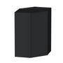 Slim Ebony Black Shaker RTA 24"W x 18"/30"/36"/42"H x 12"D Diagonal Corner Wall Cabinet