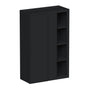 Slim Ebony Black Shaker RTA 27"W x 30"/36"/42"H x 12"D Standard Corner Wall Cabinet with Shelves
