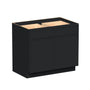 Slim Ebony Black Shaker RTA 33"/36"/39"/42"W x 34.5"H x 24"D Standard Base Cabinet with 2 Drawers and 2 Doors