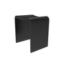 Solid Surface U-Shaped Shower Stool in Matte White / Matte Black