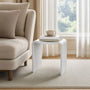 Solid Surface U-Shaped Shower Stool in Matte White / Matte Black