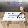 White/Calacatta Curbless SMC Shower Base with Flamed Rock Slip-Resistant Surface, Center Drain