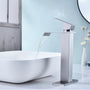 Waterfall Spout Bathroom Faucet,Single Handle Bathroom Vanity Sink Faucet-CASAINC