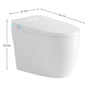 Modern Tankless Smart Toilet with Built-In Bidet Seat & Heated Seat