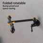 Wall Mounted Pot Filler Faucet with Double Handles, 360° Rotatable Folding Spout, Solid Brass Construction, Anti-Splash Aerator
