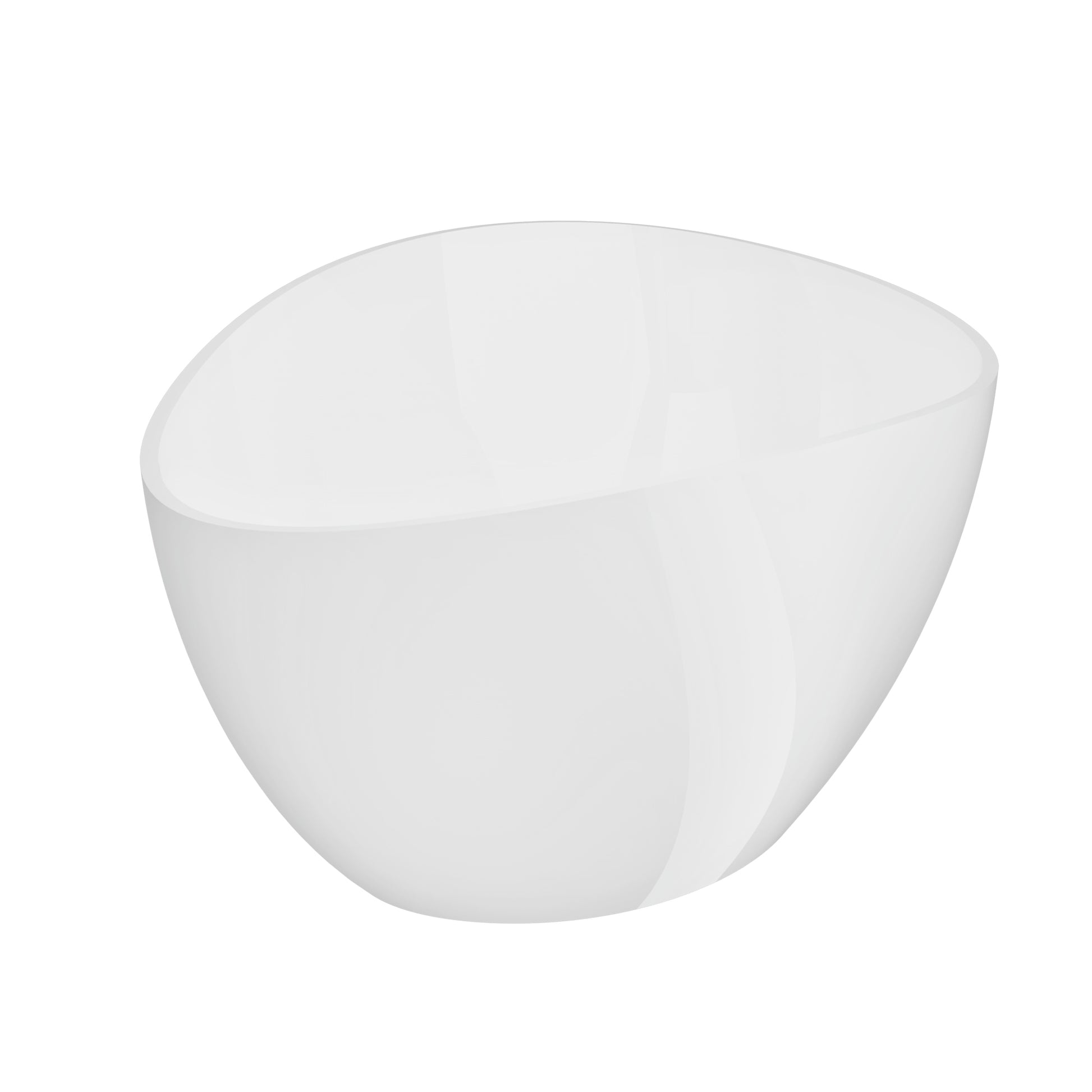 63" Unique Shaped Solid Surface Freestanding Bathtub with Warm-Touch Insulation