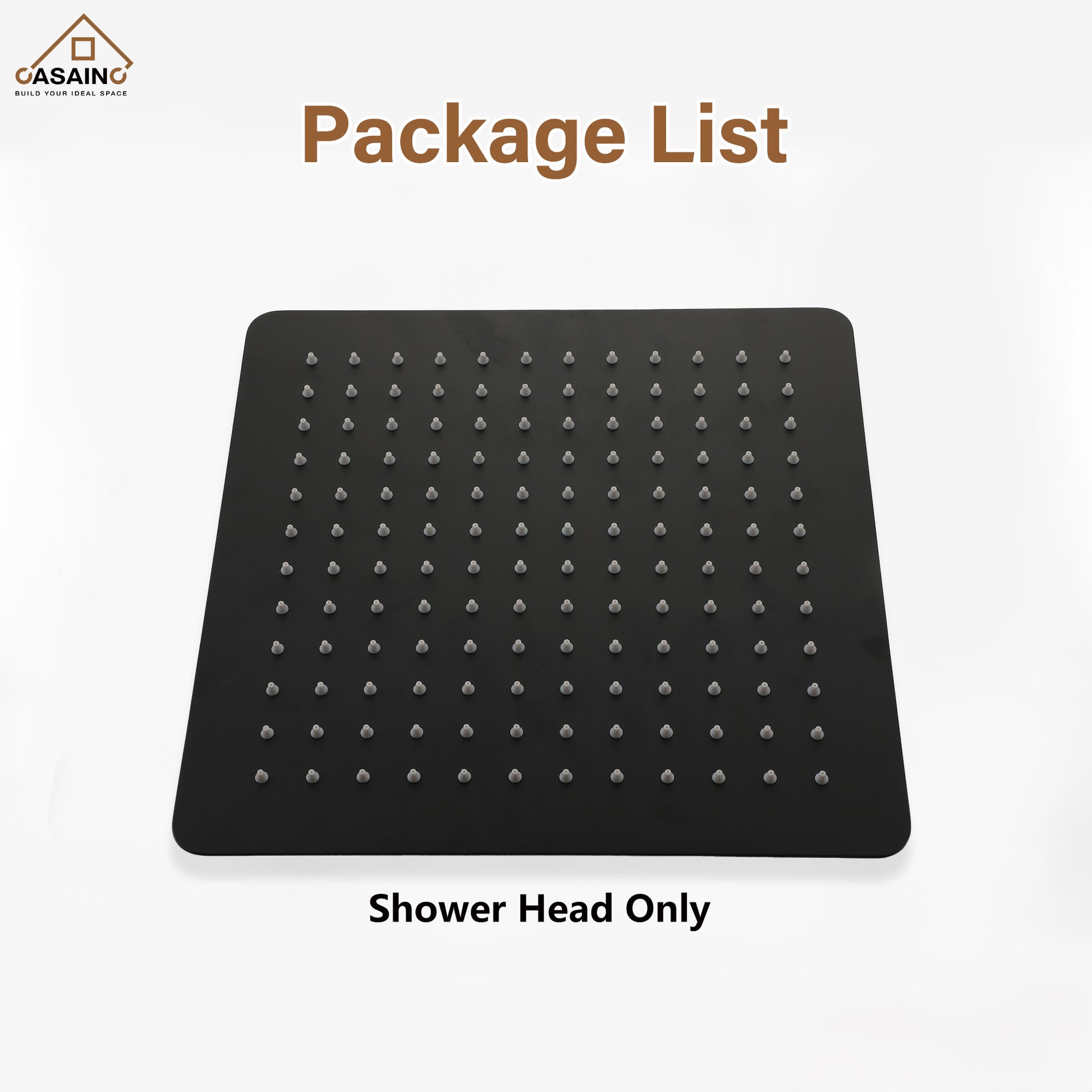 10"/12" Rain Shower Head Stainless Steel Square Showerhead