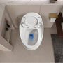 Egg Shape 1-Piece Toilet in Glossy White with 1.28 GPF Single Flush