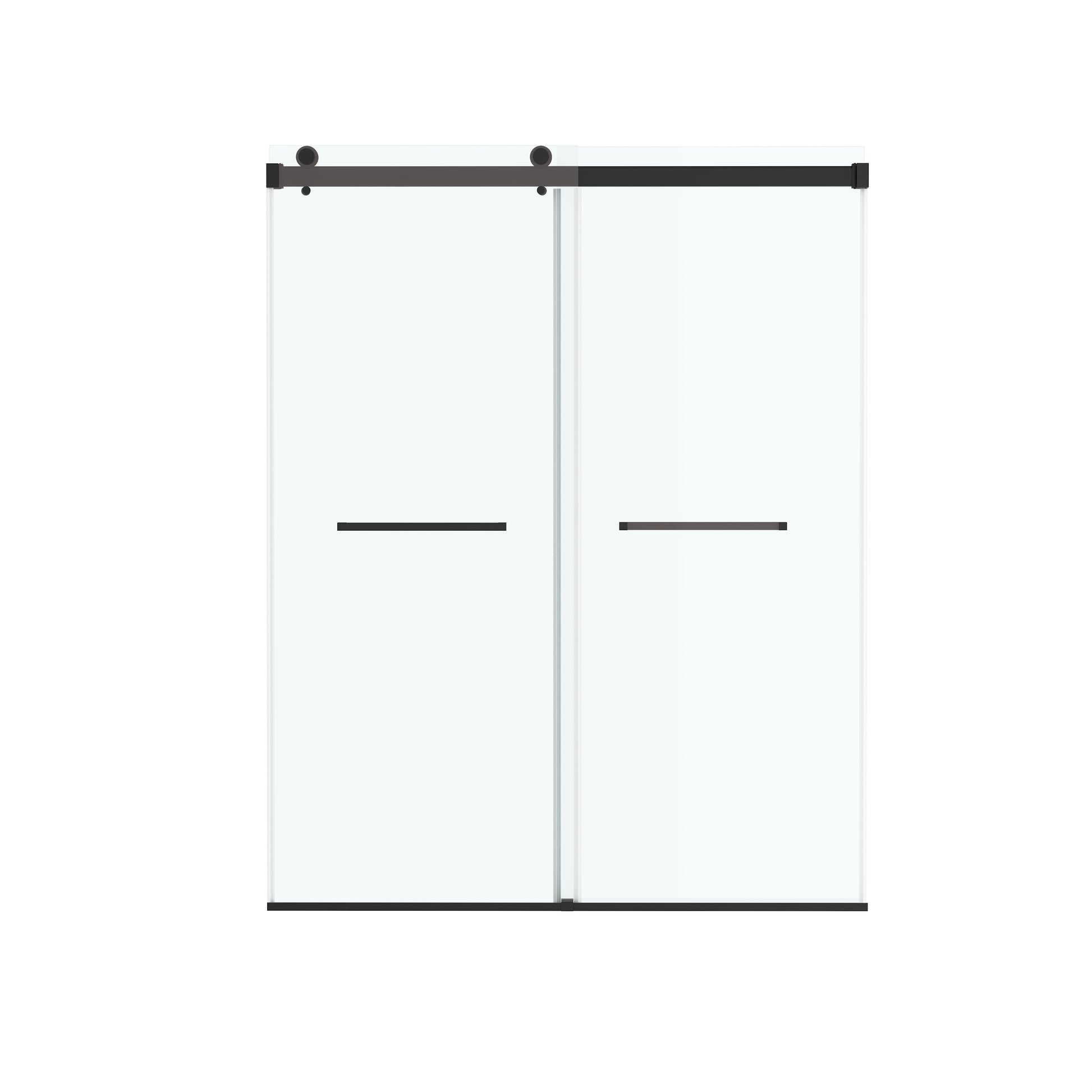 60"x76" Frameless Sliding Shower Door with Soft Close and Clear Tempered Glass