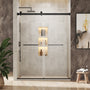 60"x75" Frameless Sliding Shower Door with 5/16" Tempered Glass