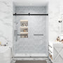 60"x75" Frameless Sliding Shower Door with 5/16" Tempered Glass