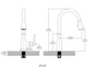Pull Down Kitchen Faucet 360 Degree Swivel with 3 Spray Modes