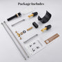 Arc Waterfall Spout Bathroom Faucet with Dual Temperature Control Handles