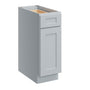 Dove Grey RTA 12"W x 24"D x 34.5"H Base Cabinet with 1 Drawer and 1 Door