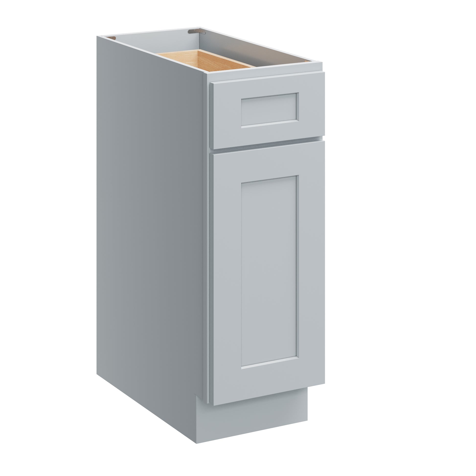 Dove Grey RTA 12"W x 24"D x 34.5"H Base Cabinet with 1 Drawer and 1 Door