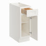 White Shaker RTA 12"W x 24"D x 34.5"H Base Cabinet with 1 Drawer and 1 Door