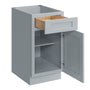 Dove Grey RTA 18"W x 24"D x 34.5"H Base Cabinet with 1 Drawer and 1 Door