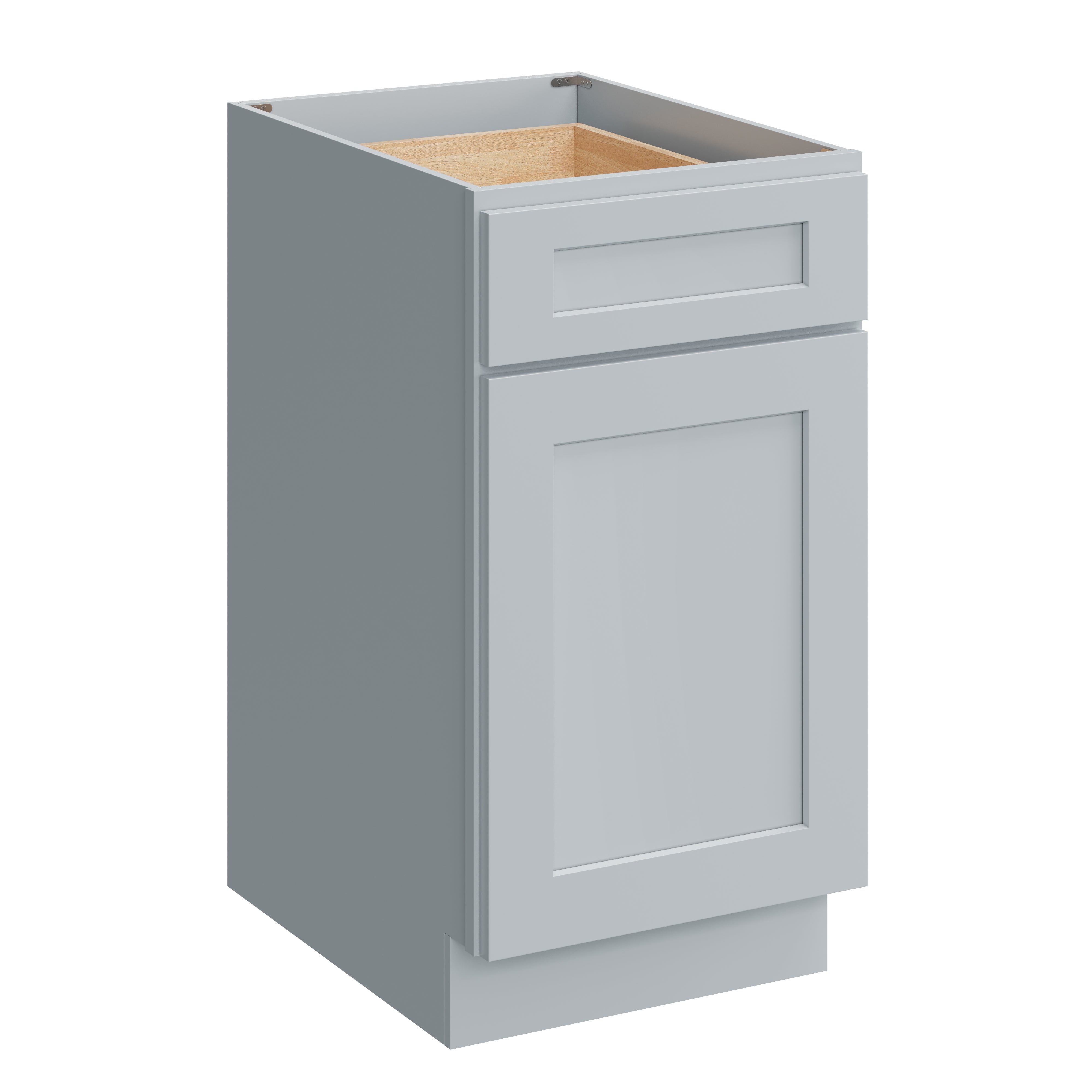Dove Grey RTA 18"W x 24"D x 34.5"H Base Cabinet with 1 Drawer and 1 Door