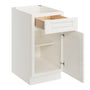Glacier White RTA 18"W x 24"D x 34.5"H Base Cabinet with 1 Drawer and 1 Door