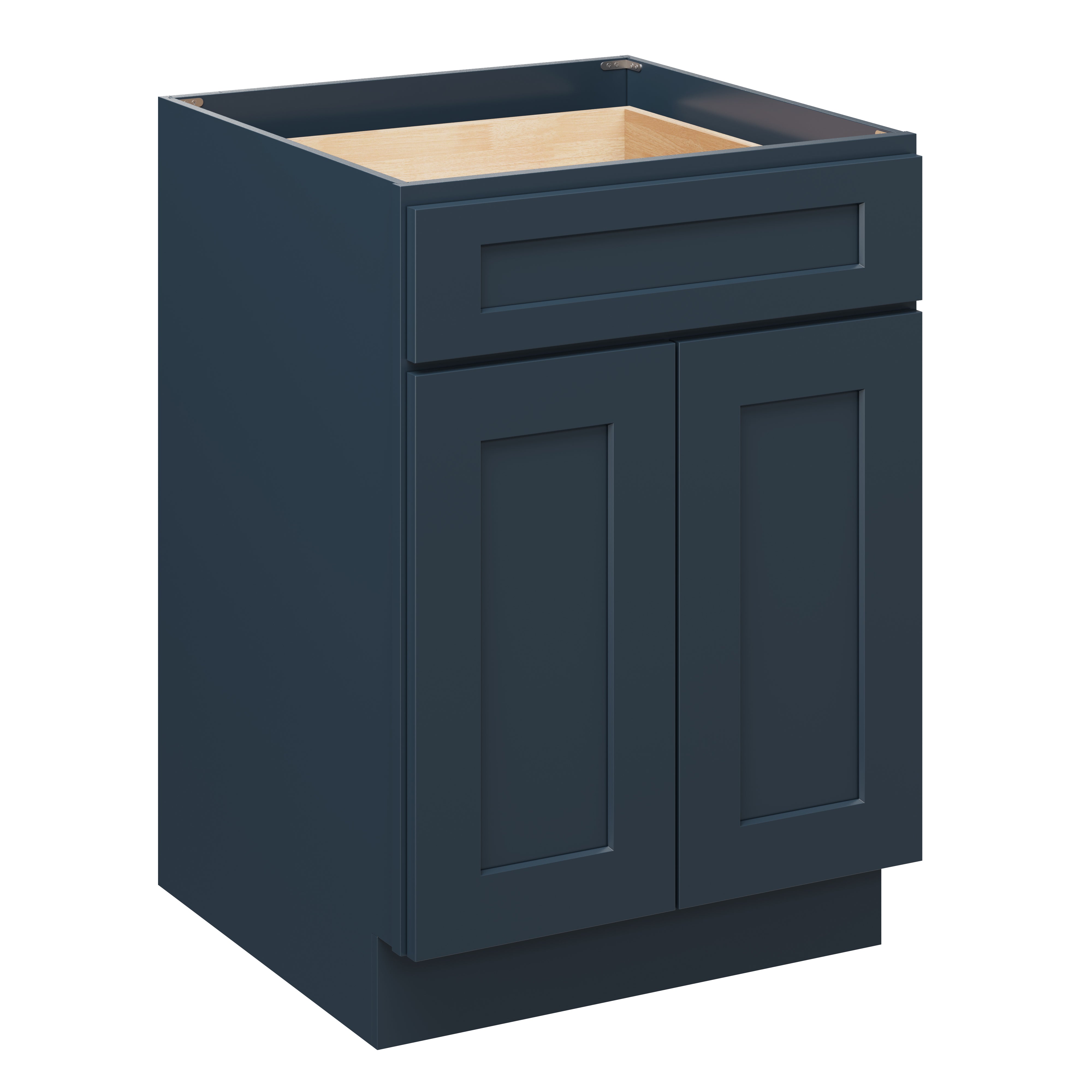 Cyber Grey RTA 24"W x 24"D x 34.5"H Base Cabinet with 1 Drawer and 2 Doors