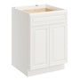 Pearl White RTA 24"W x 24"D x 34.5"H Base Cabinet with 1 Drawer and 2 Doors