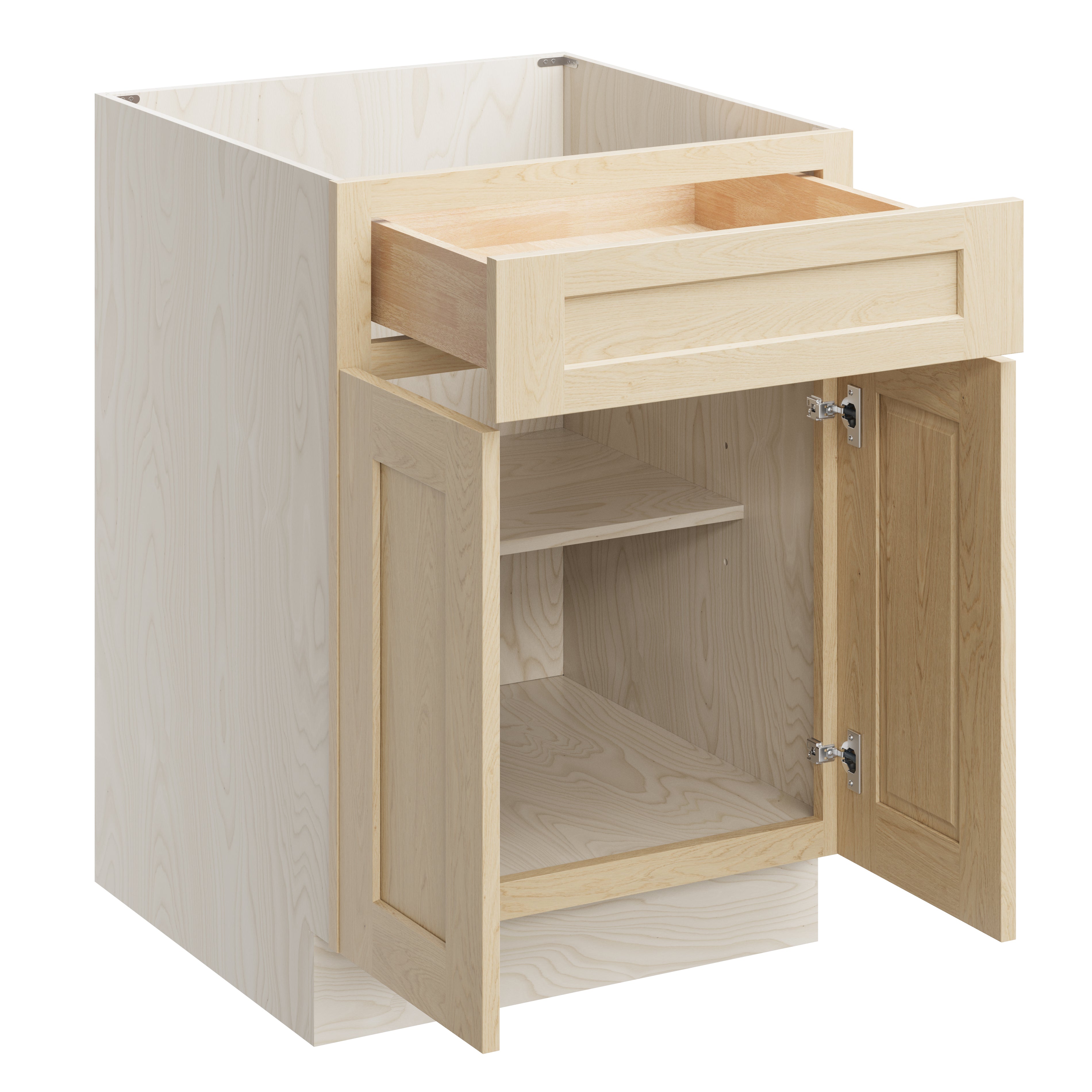 Versa Shaker RTA 24"W x 24"D x 34.5"H Base Cabinet with 1 Drawer and 2 Doors