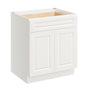 Glacier White RTA 30"W x 24"D x 34.5"H Base Cabinet with 1 Drawer and 2 Doors