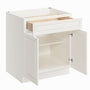 Pearl White RTA 30"W x 24"D x 34.5"H Base Cabinet with 1 Drawer and 2 Doors