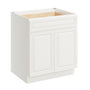 Pearl White RTA 30"W x 24"D x 34.5"H Base Cabinet with 1 Drawer and 2 Doors