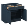 Cyber Grey RTA 36"W x 24"D x 34.5"H Base Cabinet with 2 Drawers and 2 Doors