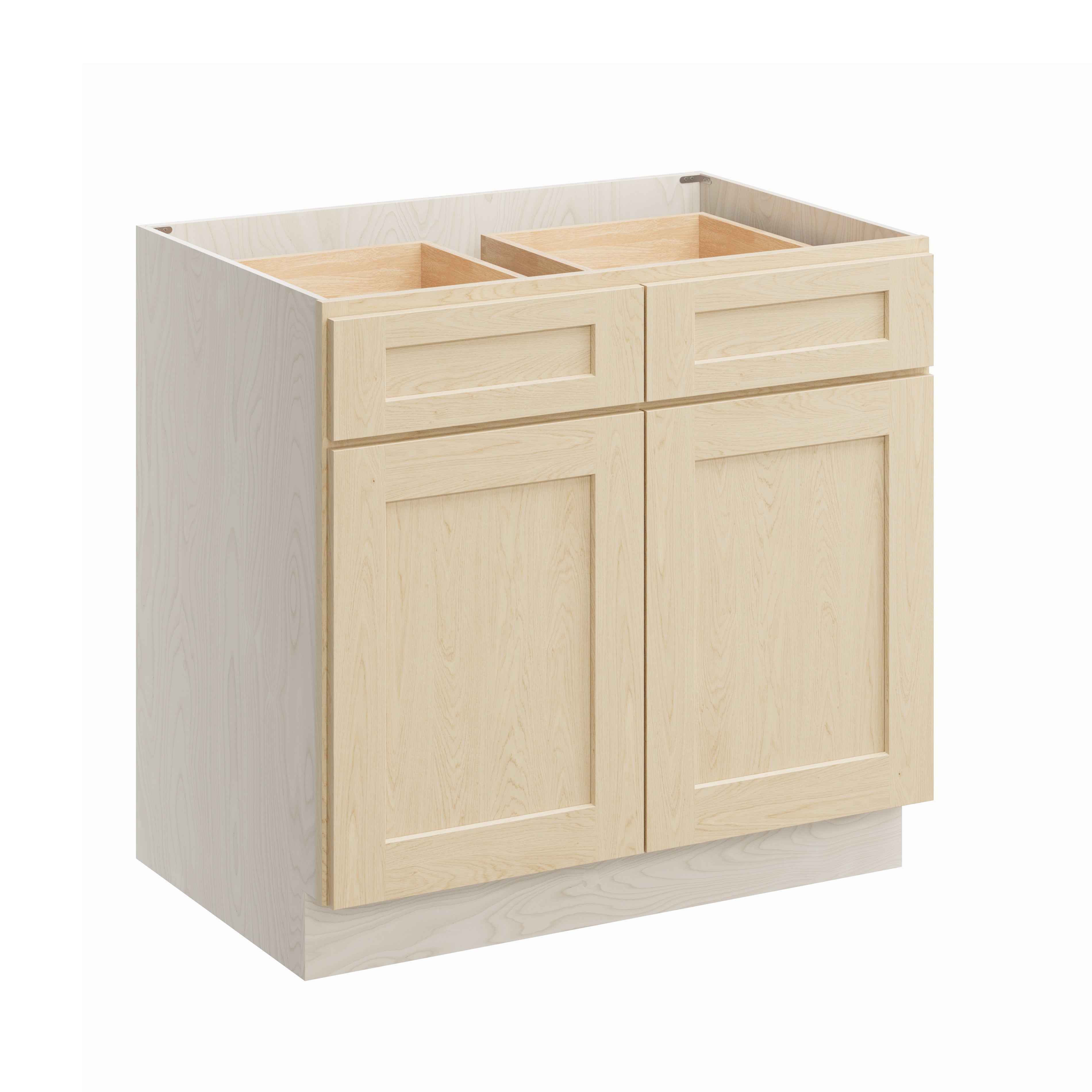 Versa Shaker RTA 36"W x 24"D x 34.5"H Base Cabinet with 2 Drawers and 2 Doors