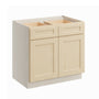 Versa Shaker RTA 36"W x 24"D x 34.5"H Base Cabinet with 2 Drawers and 2 Doors