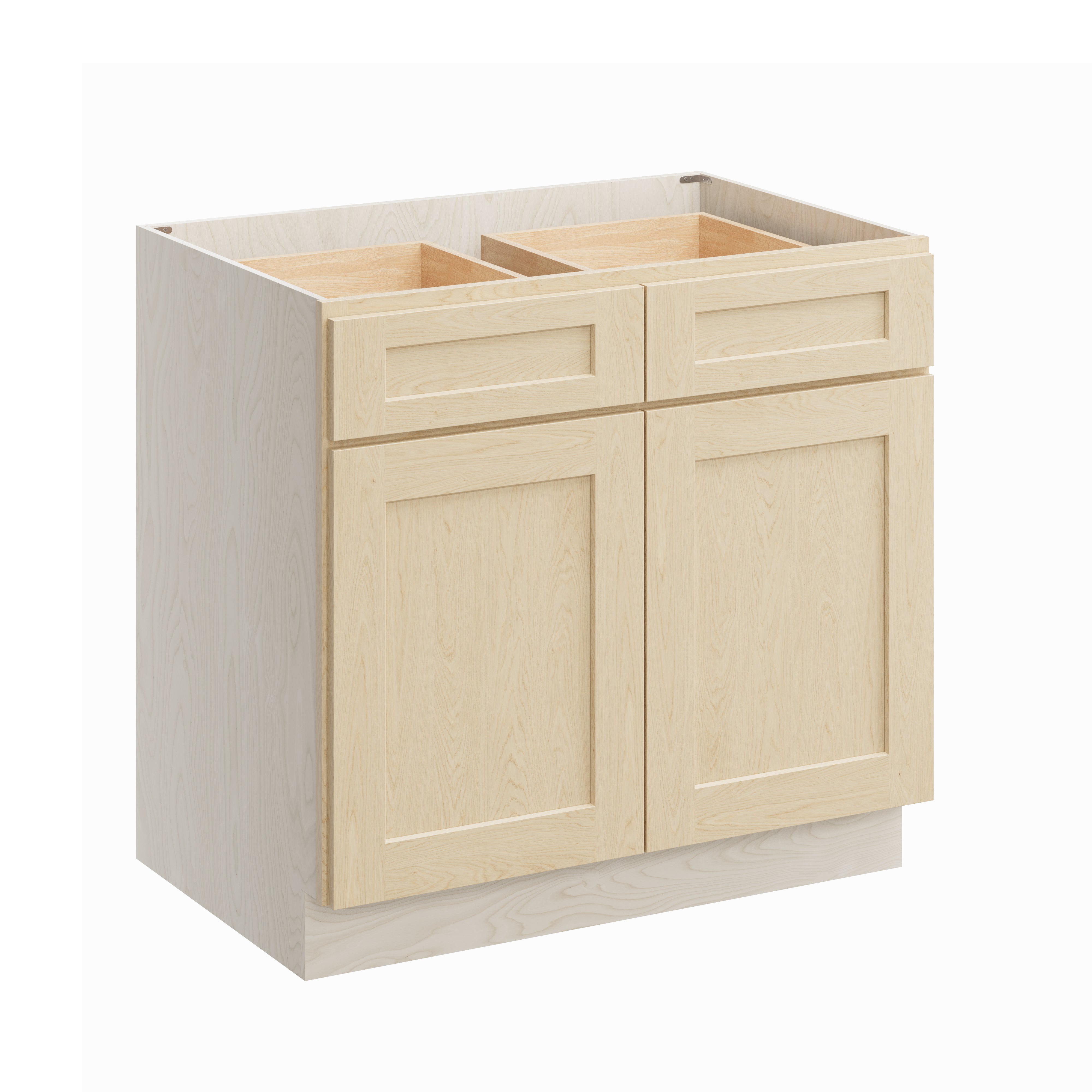 Versa Shaker RTA 36"W x 24"D x 34.5"H Base Cabinet with 2 Drawers and 2 Doors