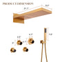 22" Wall-Mount Thermostatic Shower System with 64-Color LED & Built-In Music